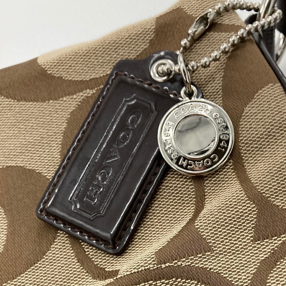 COACH F19220 CANVAS SIGNATURE PRINT CROSSBODY BAG - Picture 13 of 14